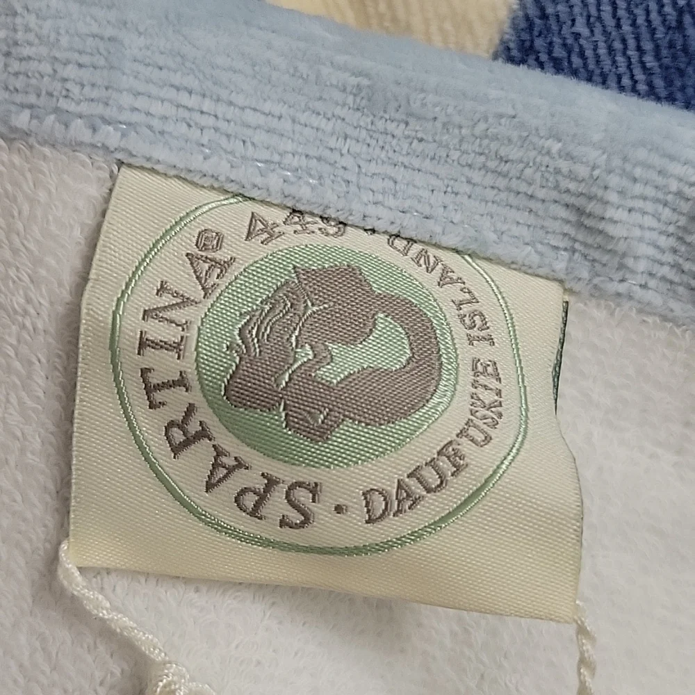Spartina 449 Plush Velour Blue Crab Oversized Beach Towel NEW